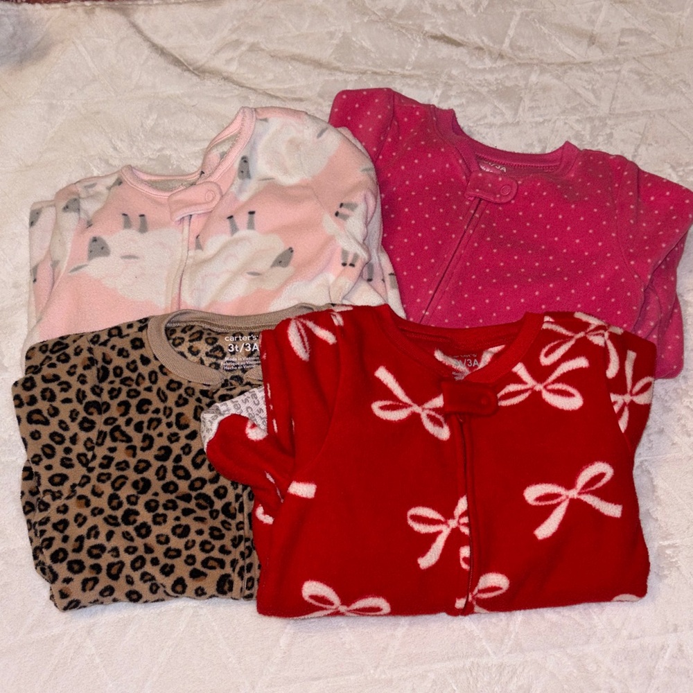 Carter's Kids Pajamas Set - Pink, Red, Leopard Print